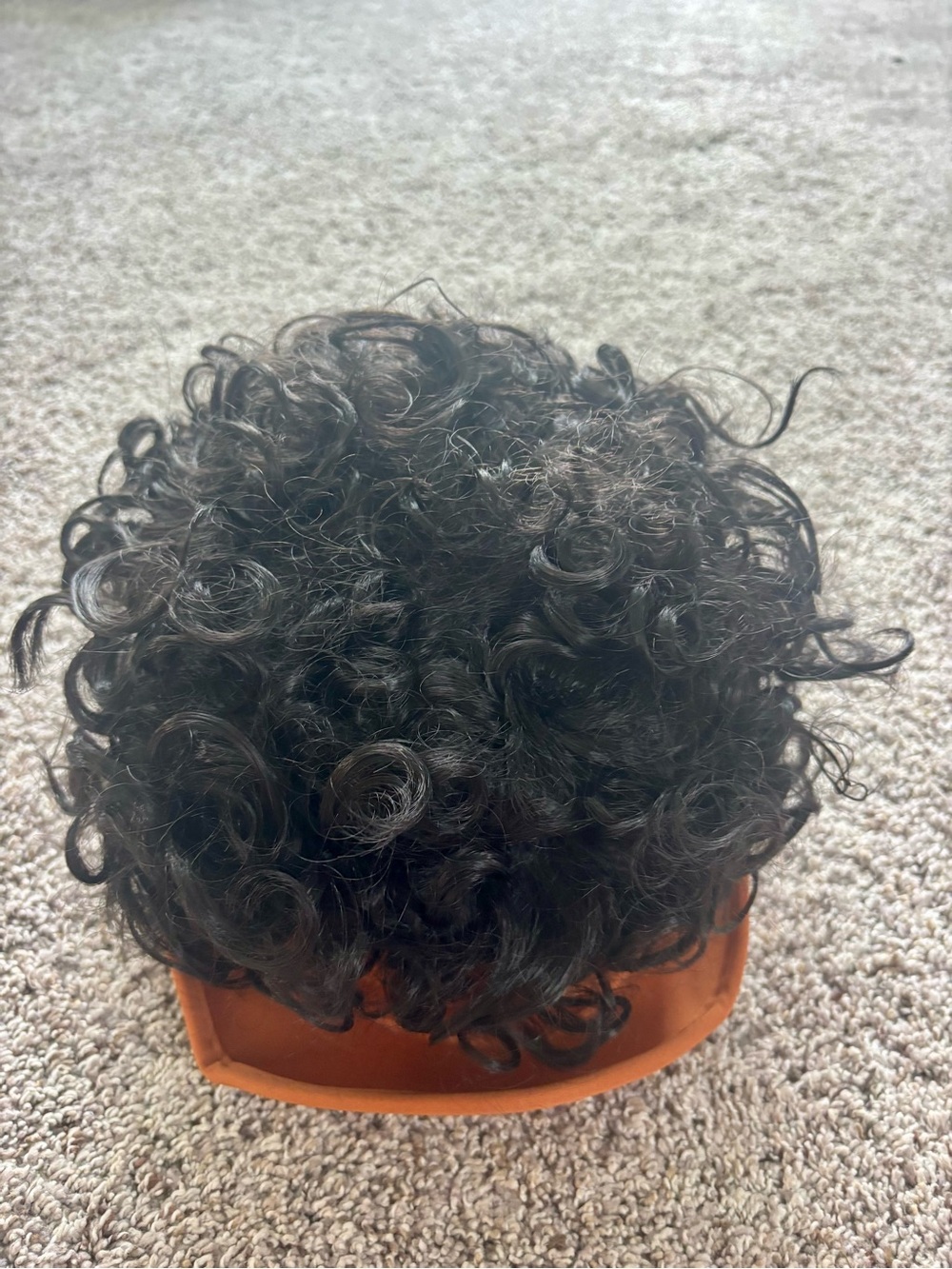 NIP Dark Curly Short Wig & Wig Cap Set - Bouncy Black Voluminous Curls